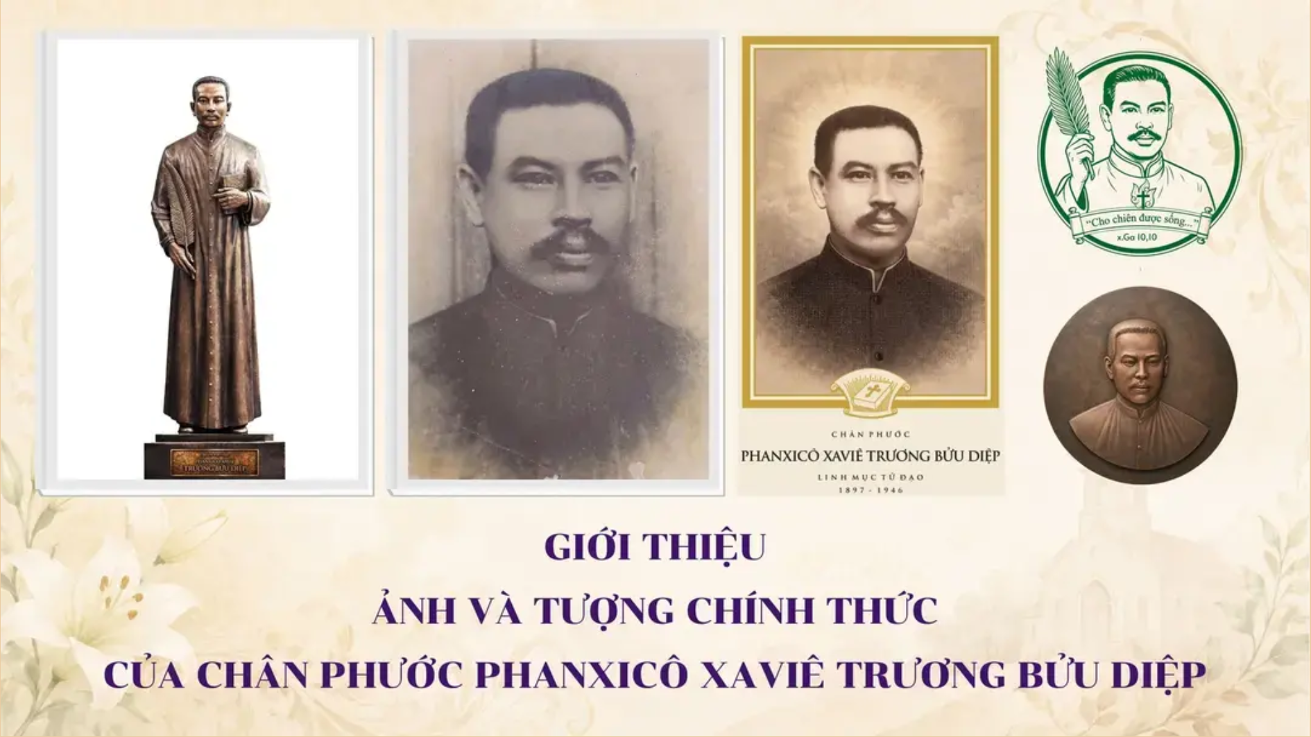 Giáo phận Cần Thơ giới thiệu ảnh và tượng chính thức của Chân phước Phanxicô Xaviê Trương Bửu Diệp
